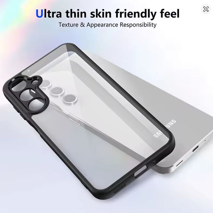 Samsung Galaxy A26 Transparent, Clear And Colorless With Black Edges Unique And Stylish High Protection Phone Case/ Cover