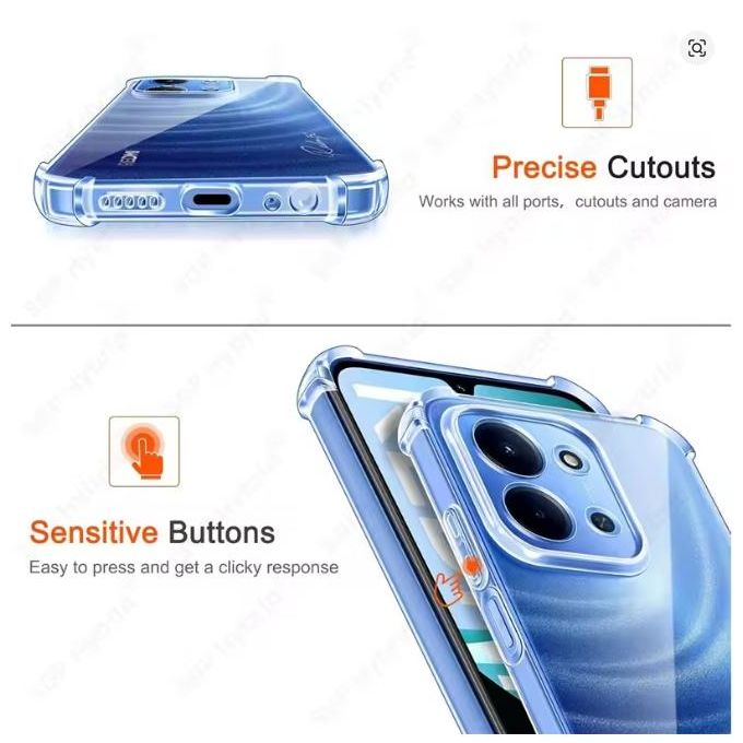 XIAOMI Redmi 15C Back Cover Transparent, Clear And Colorless With Unique And Stylish Heavy Duty Protection Phone Case/ Cover