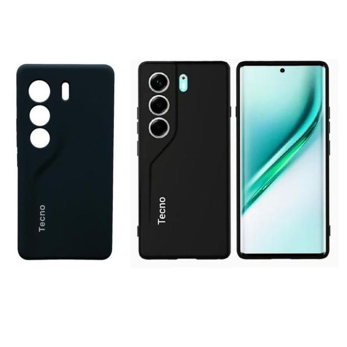 Tecno Camon 40 Pro Cover Original Premium Silicone Black Heavy Duty Phone Case/ Back Cover