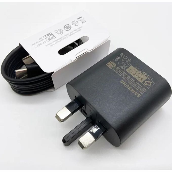 Samsung 25 Watts TYPE C to C Super Fast Charger Galaxy S20 Plus, S20 Ultra,S21 Plus,S21 Ultra, S22, S22Plus, S22 Ultra, S23, S23 Ultra, S24, S24 Plus, S24 Ultra, Note 10 Plus, Tab S8, S25, S25 Ultra,