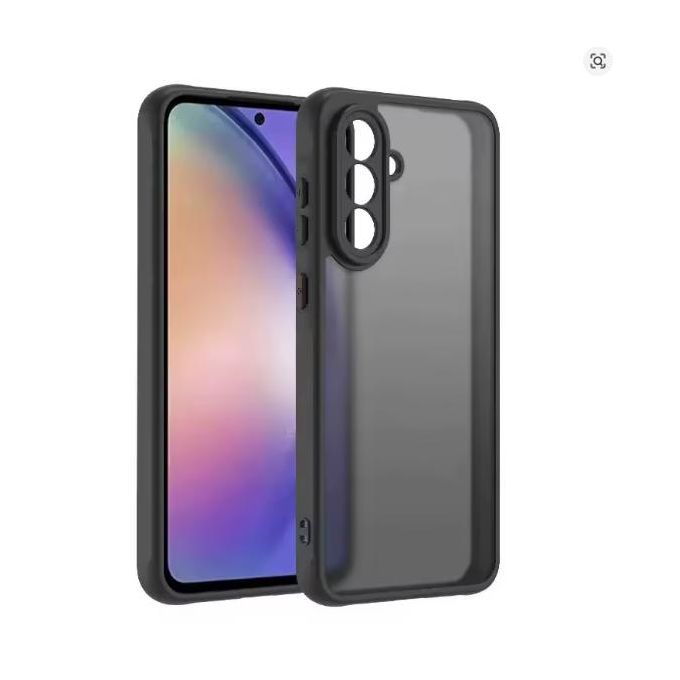 Samsung Galaxy A17 Cover Transparent, Clear And Colorless With Black Edges Open Camera New Skin Unique And Stylish Firm grip Phone Case/ Cover