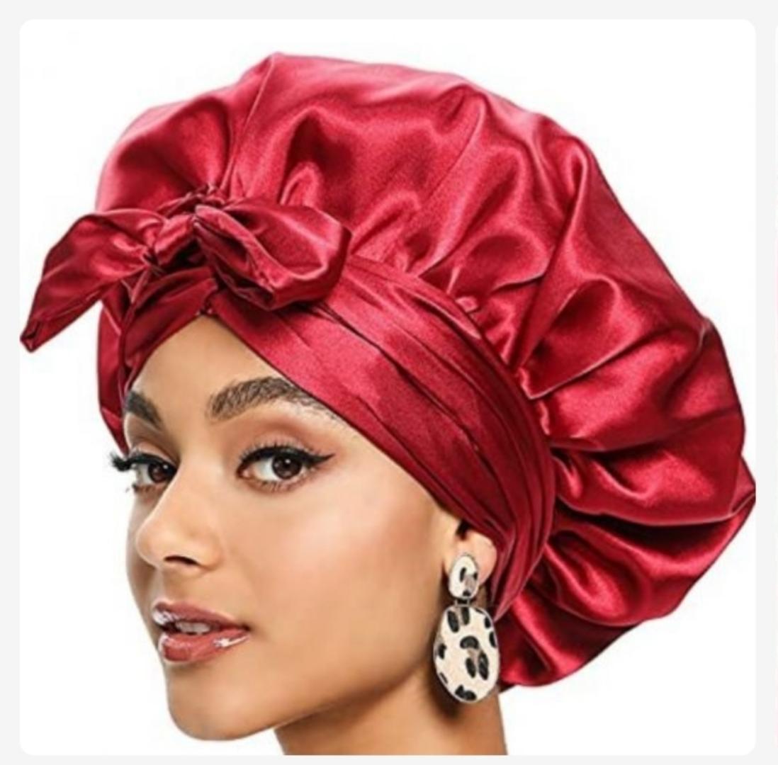 Hair Bonnet for Sleeping, Wide Band Satin Bonnet, Night Sleep Cap Silk Bonnet for Women Girls, Prevent Hair Frizz Satin Sleep Cover