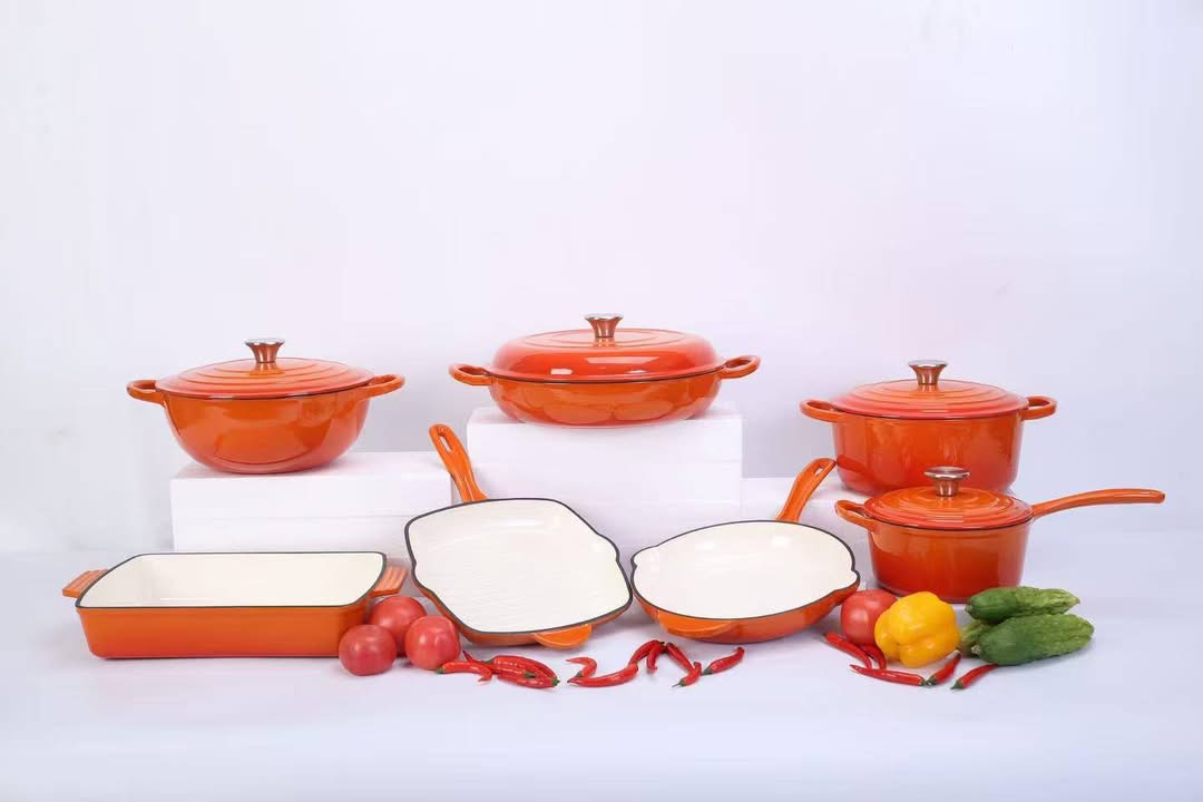 Enamel Cast iron cooking pots Set