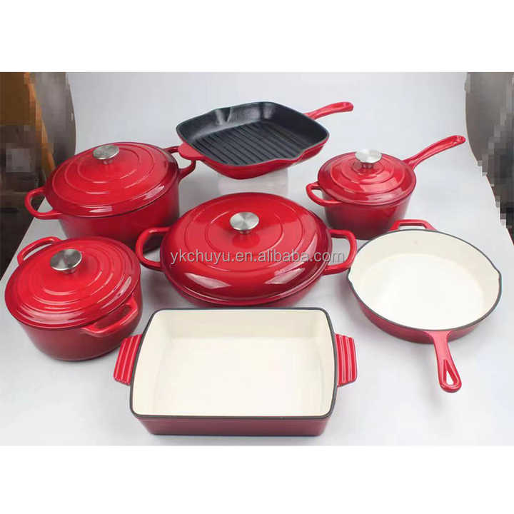 Enamel Cast iron cooking pots Set