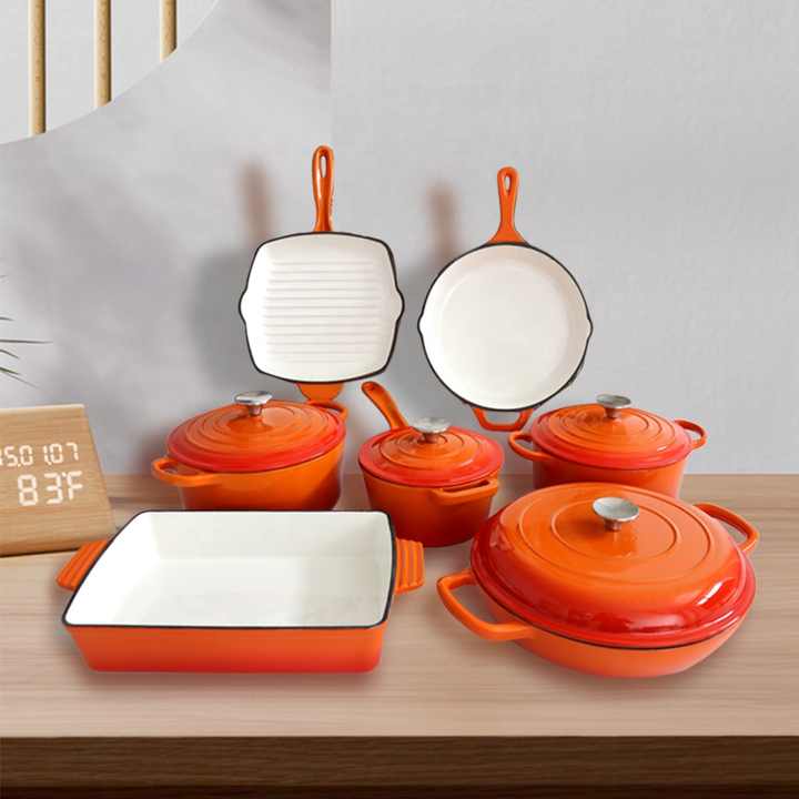 Enamel Cast iron cooking pots Set