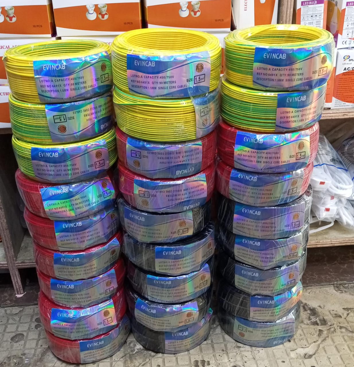 1 Roll Evin 1.5mm Single Core Wiring Cable