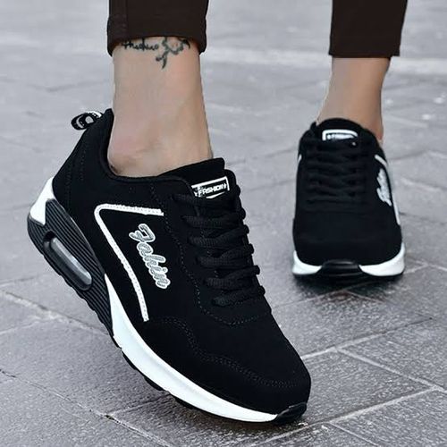New Fashion Ladies Sneakers Black White