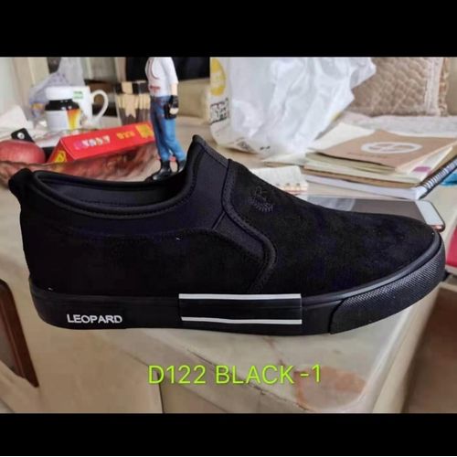 Leopard Black Mens Rubber Shoes