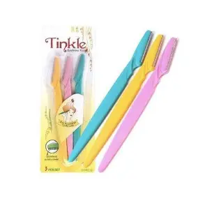 Tinkle Eyebrow Shaper 3pcs Eye brow Razor/ Stainless Steel Blade 3Pcs Tinkle Eyebrow Razor Shaper Facial Fine Hair Cutter Trimmer Eye Brows Styling Stainless Steel Blade