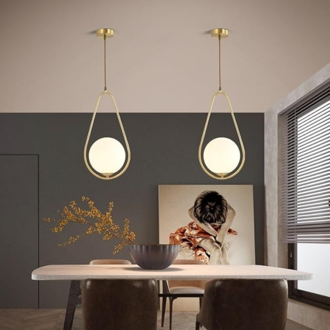 Tear Drop light Brushed Brass Modern Pendant Lighting Gold Industrial Vintage Ceiling Light Fixture
