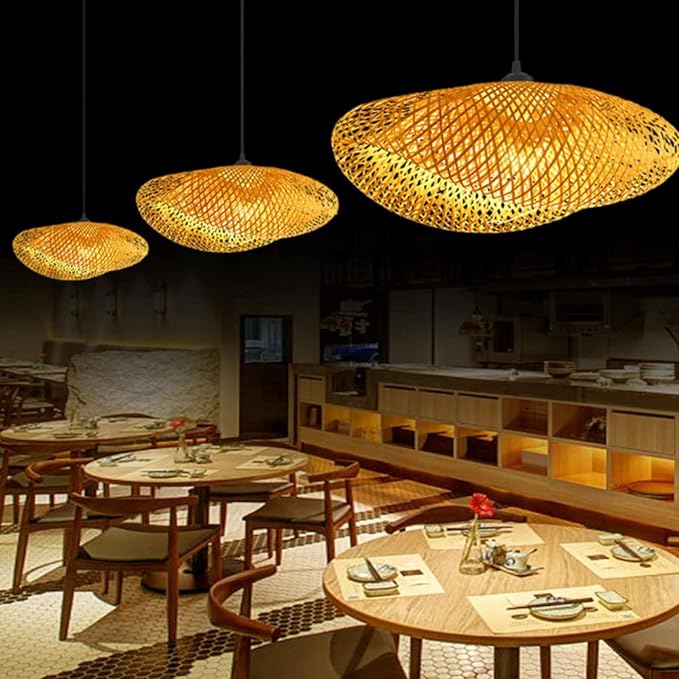 Bamboo woven rustic pendant light |50cm Bamboo Pendant Light