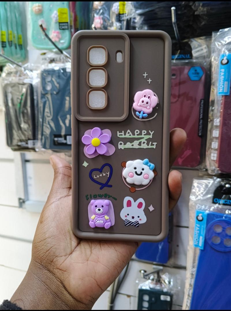 infinix hot 50 pro plus phone case cover pink black brown