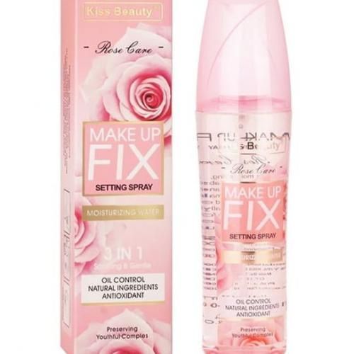 Kiss Beauty Rose Care Make Up Fix Setting Spray 3 In 1