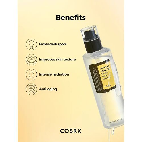 Cosrx Advanced Snail 96 Mucin Power Essence + Snail 92 All In One Cream