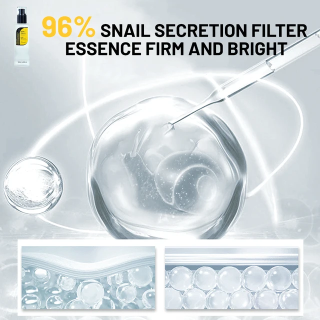 Disaar Snail 96 Mucin Essence Serum for Skin Elasticity Boosting Soothing Dual Moisturizing Skin Care Face Snail Serum Facial