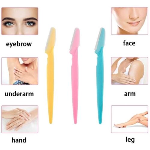 Tinkle Eyebrow Shaper Facial Hair (Razor) Trimmer 3Pieces - Dermaplanning Tool Facials