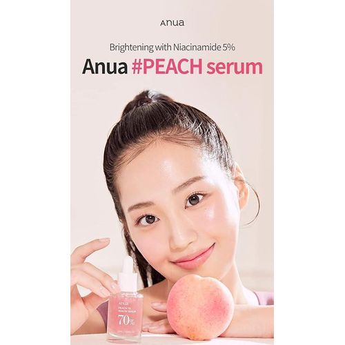 Anua Peach 70 Niacinamide Serum - Brightening Hydrating Face Serum/Daily Clean Beauty (1.01 fl. oz.)