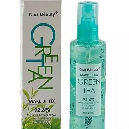 Kiss Beauty Make Up Fixing 3 in 1 Setting Spray - Moisturizing with Green Tea Non Sticky for Beautiful Glowing Face Sets Make Up in Place Lasting Hydrates Face with Vitamin E