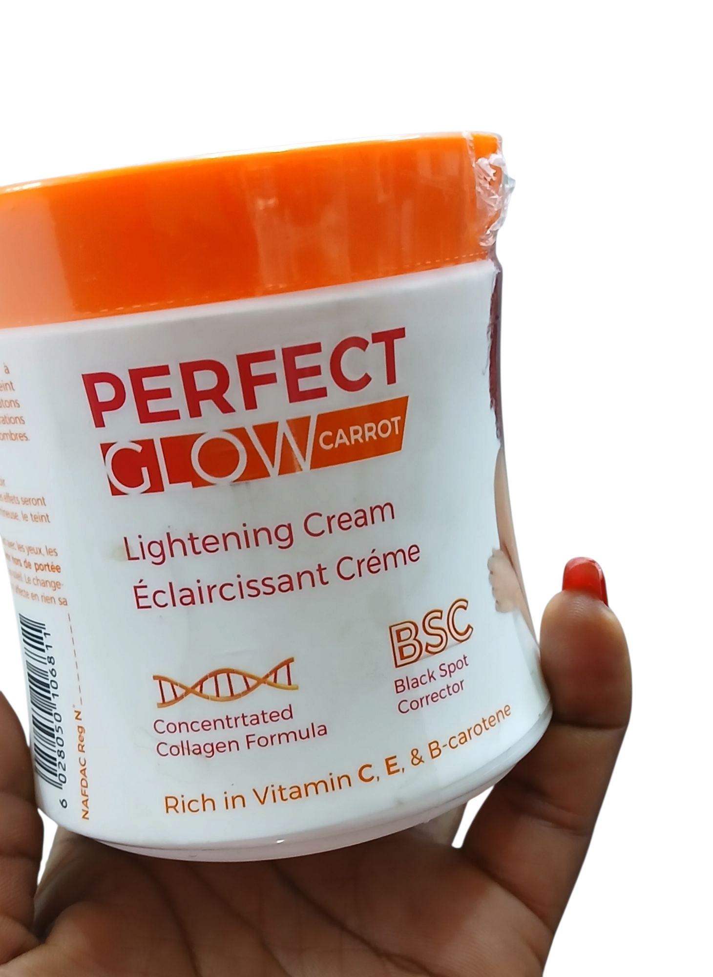 Perfect Glow Carrot Lightening Cream With Concentrated Collagen Formula - Black Spot Corrector with Vitamin C,E & B