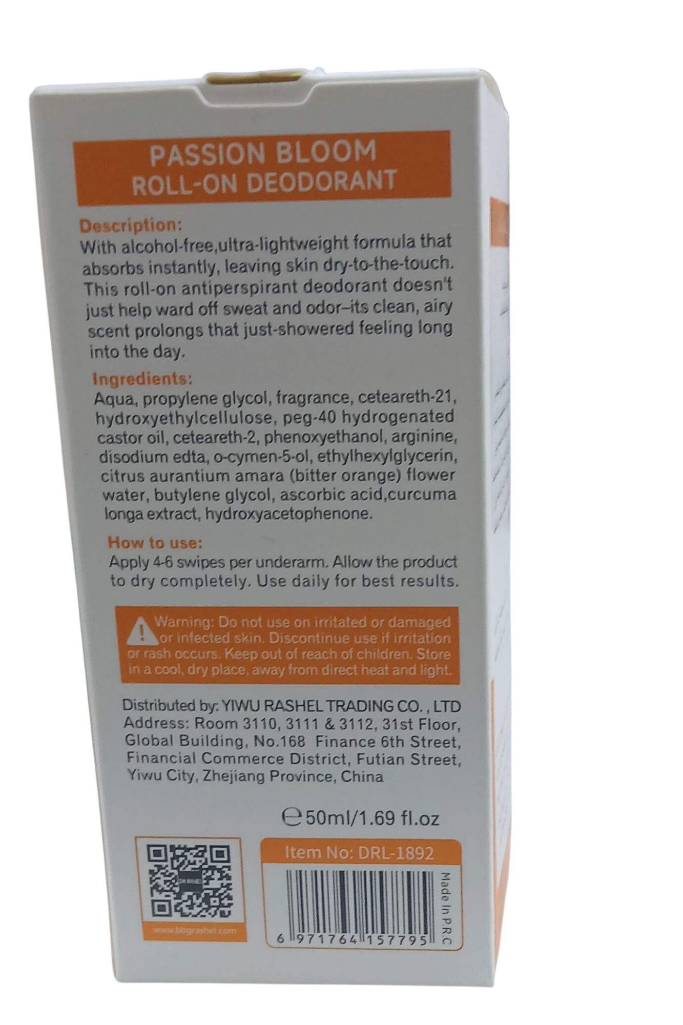 Dr Rashel Roll-Ons(Deodorant) - 48h Anti Sweat & Odour Protection - Available in 4 Flavors- Passion Bloom, Dry Comfort,,
Advance Bright, & Sensitive Protect (Choose yours under volume part)