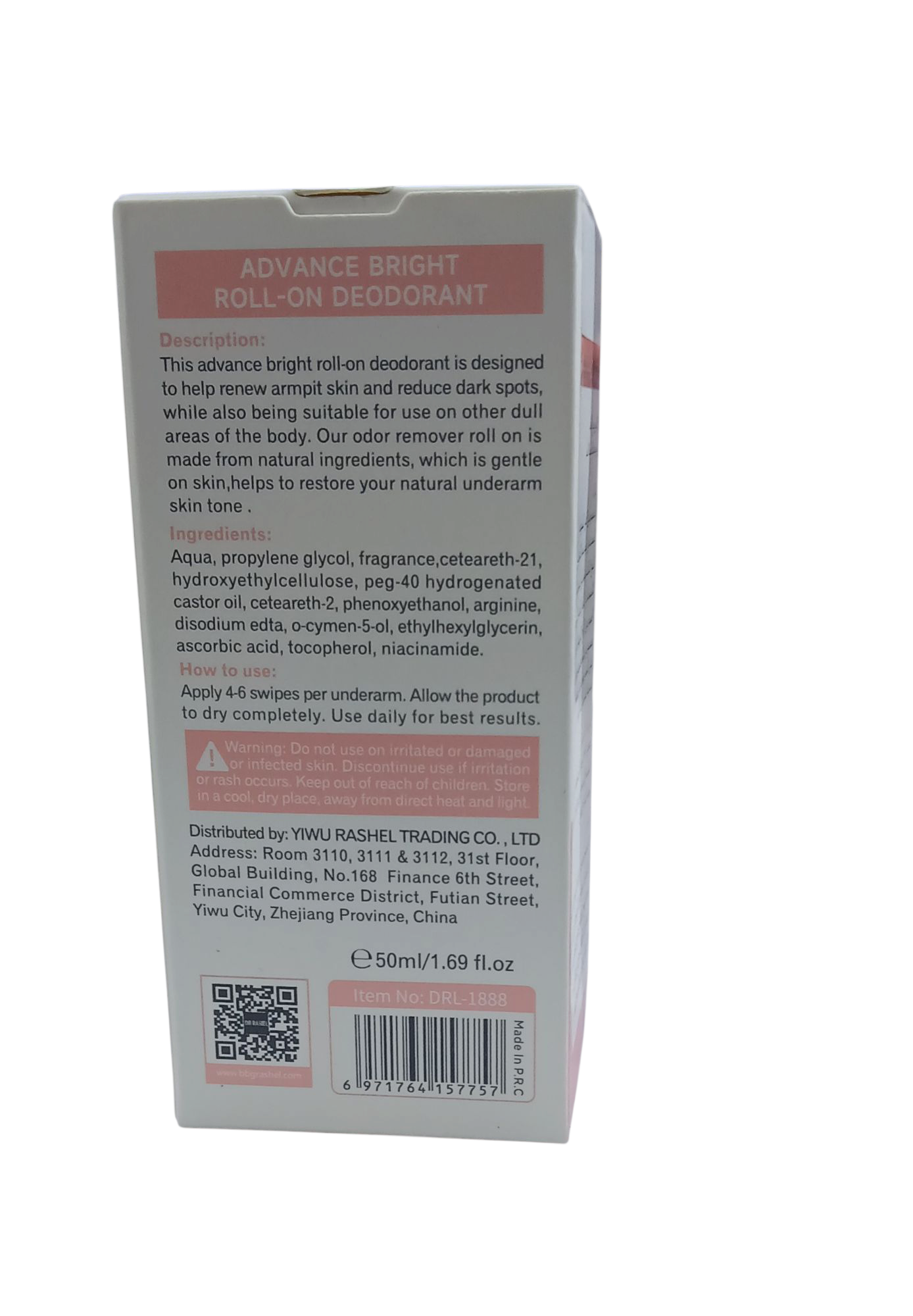 Dr Rashel Roll-Ons(Deodorant) - 48h Anti Sweat & Odour Protection - Available in 4 Flavors- Passion Bloom, Dry Comfort,,
Advance Bright, & Sensitive Protect (Choose yours under volume part)
