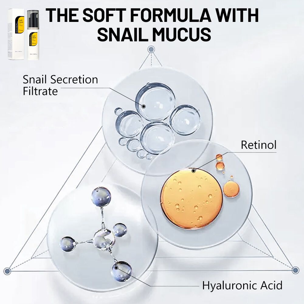 Disaar Snail Mucin Eye Cream - 72% Snail Secretion Filtrate & Niacinamide, 25ml, Dark Circles, Eye Bags, and Fine Lines Treatment, Eye Tightening & Revitalizing