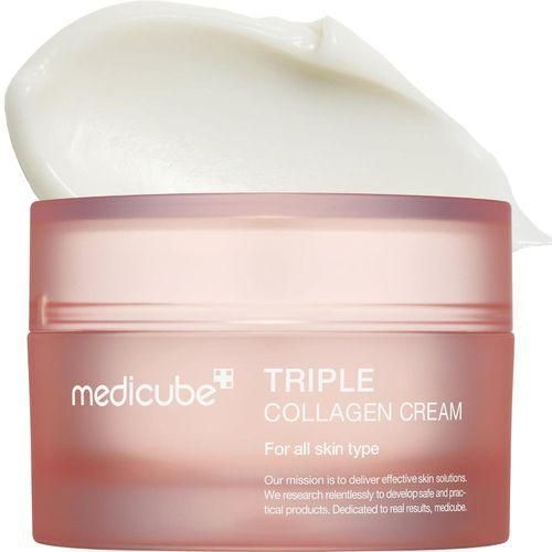 Medicube Triple Collagen Cream With Niacinamide. Moisturizes, Firms, Enhances Elasticity, Removes Dark Spots, Wrinkles, Hyperpigmentation, Freckles, Blemish, Dullness, Make Skin Young & More Radiant
