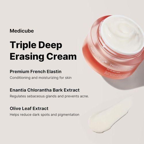 Medicube Triple Collagen Cream With Niacinamide. Moisturizes, Firms, Enhances Elasticity, Removes Dark Spots, Wrinkles, Hyperpigmentation, Freckles, Blemish, Dullness, Make Skin Young & More Radiant