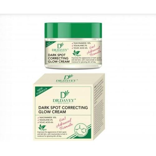 Dark Spot Correcting Glow Cream - Brightening & Hydrating Moisturizer Face Cream with 10% Niacinamide, 2% Squalane & 6% Kojic Acid