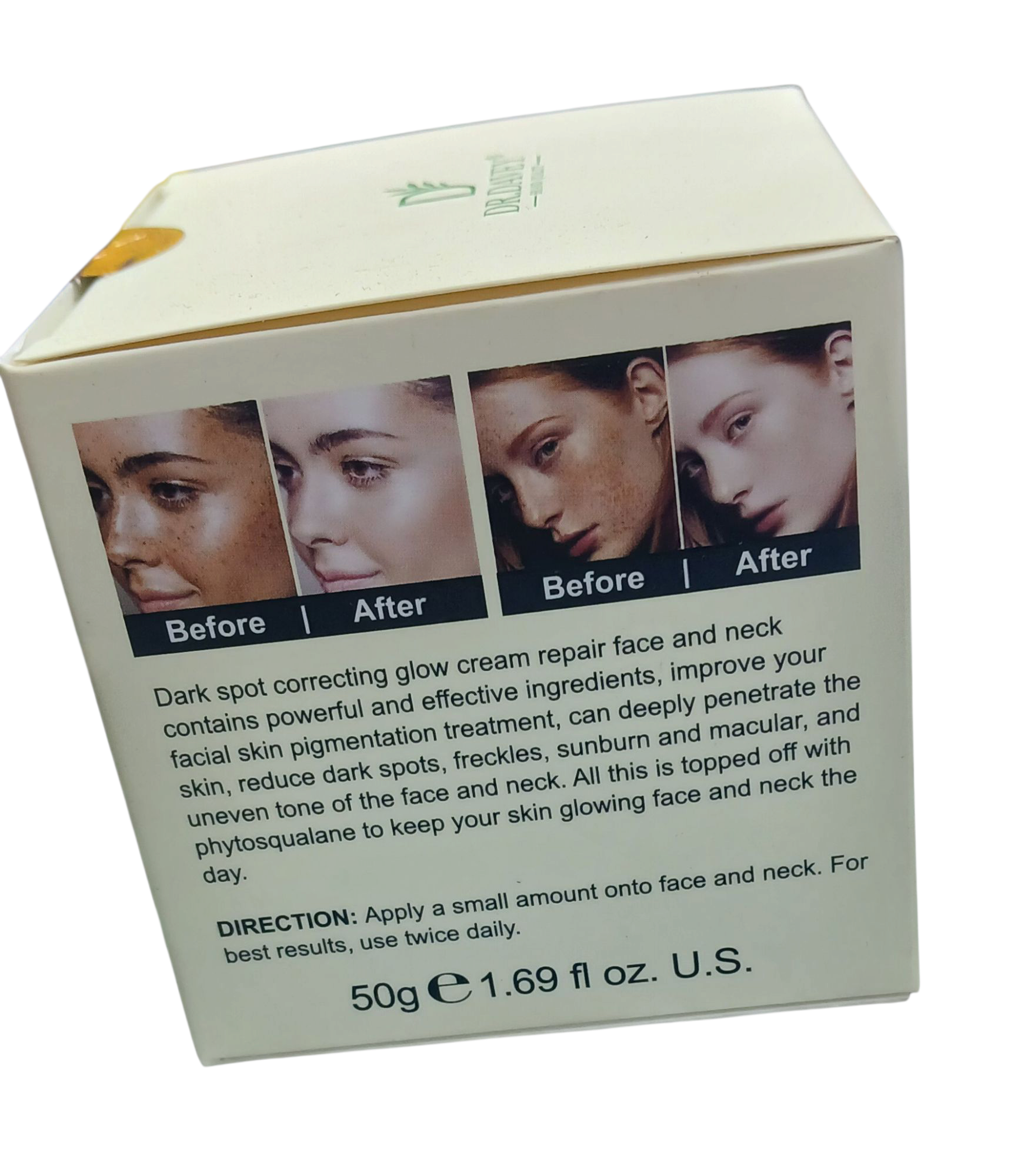 Dark Spot Correcting Glow Cream - Brightening & Hydrating Moisturizer Face Cream with 10% Niacinamide, 2% Squalane & 6% Kojic Acid