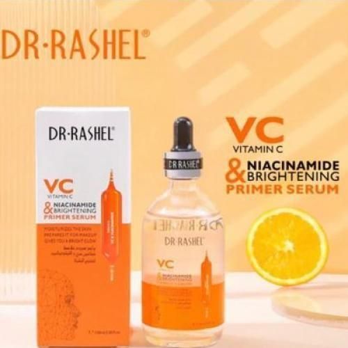 Dr. Rashel Vitamin C & Niacinamide Brightening Primer Serum - Moisturizes skin, Controls Oil, Refines pores