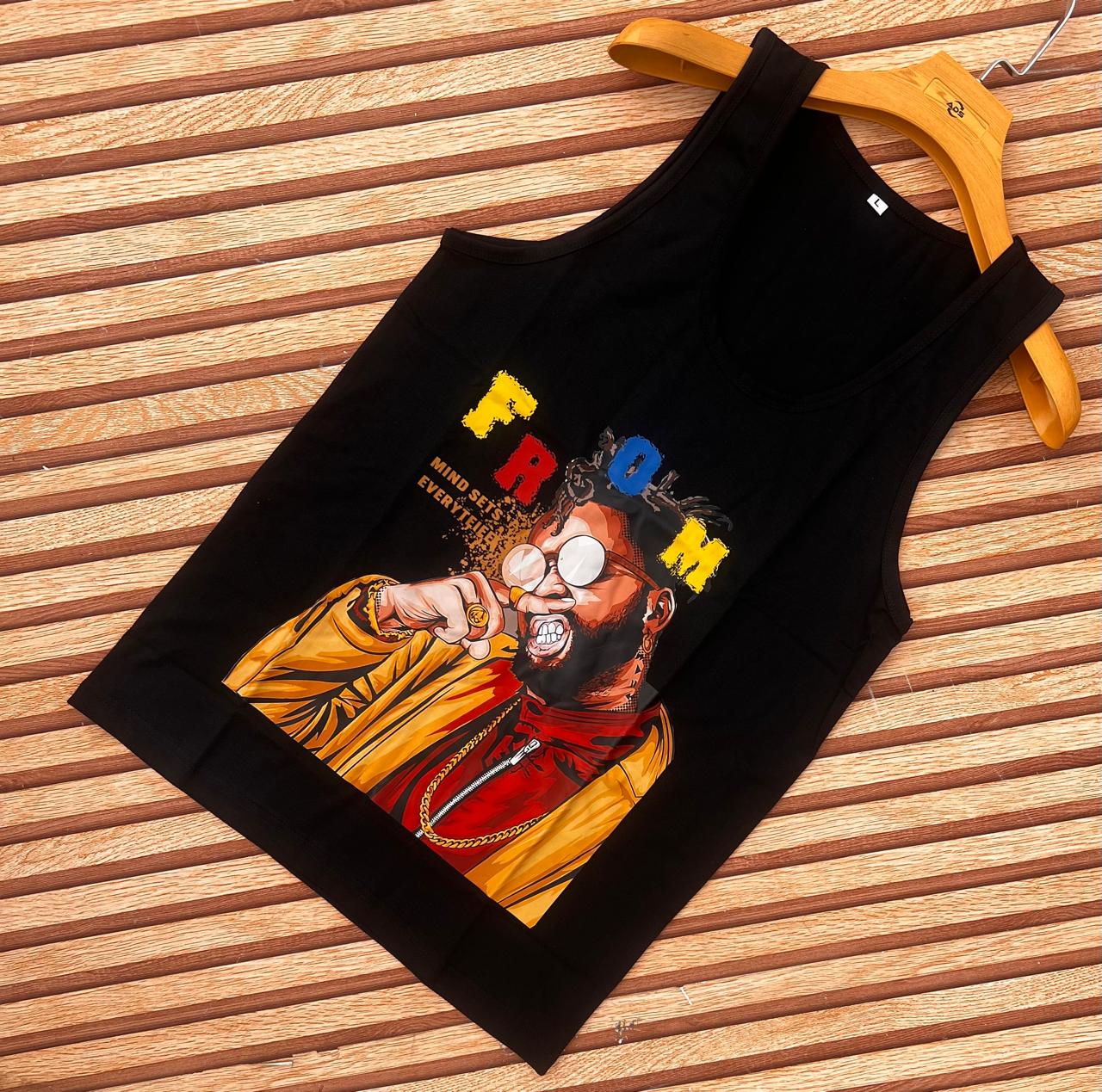 High quality Breathable sleeveless crewneck cotton tank top, basic solid undershirts vest, a-shirt One white piece and one black piece per pack.