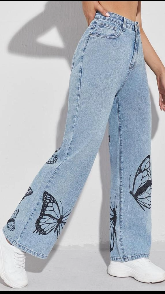 vintage premium High quality hard jeans denim Women's Wide Leg Casual Pants with Pockets, High Waisted Cargo Pants,