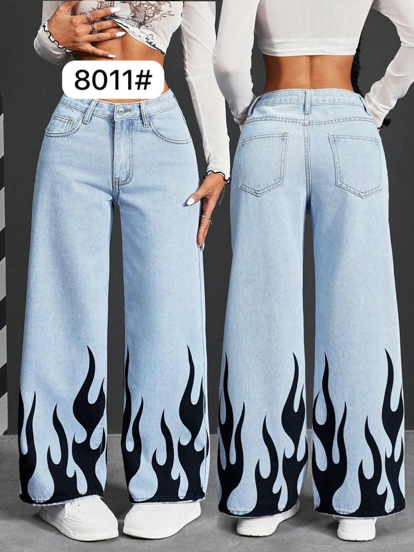 vintage premium High quality hard jeans denim Women's Wide Leg Casual Pants with Pockets, High Waisted Cargo Pants,