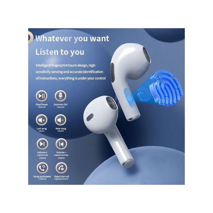 Air Pro 4 Wireless Headphones Bluetooth 5.0 Earphones Earpod Earbuds Gaming Headset For Apple IPhone Xiaomi AndroidWhite
