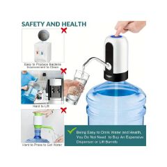 1pc, USB Rechargeable Portable WaterPump-Fits 3-5 Gallon Bottles, EasyAutomatic Dispensing For