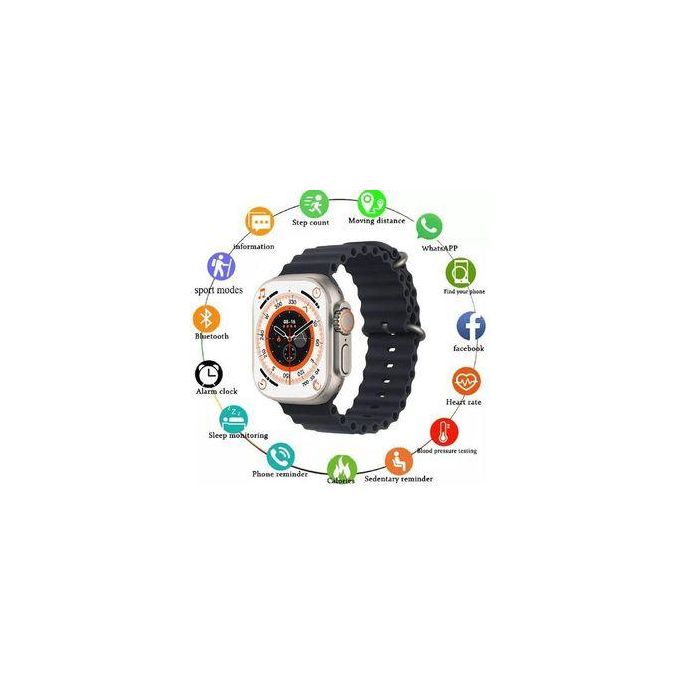 Ultra T800 White Smart Watch Sports Watch For Ios & Android