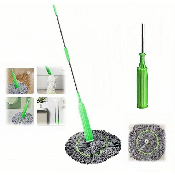 2 in 1 Self Wringing Mop Microfiber Twist Mop Self Dehydrate Floor Cleaning Mop Long Handle