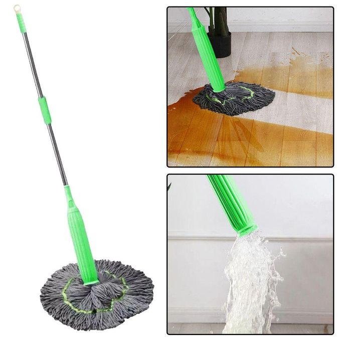 2 in 1 Self Wringing Mop Microfiber Twist Mop Self Dehydrate Floor Cleaning Mop Long Handle
