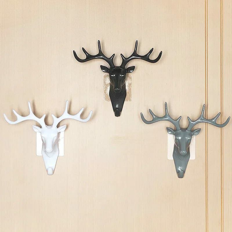 Stylish Deer Head Single Wall Hook