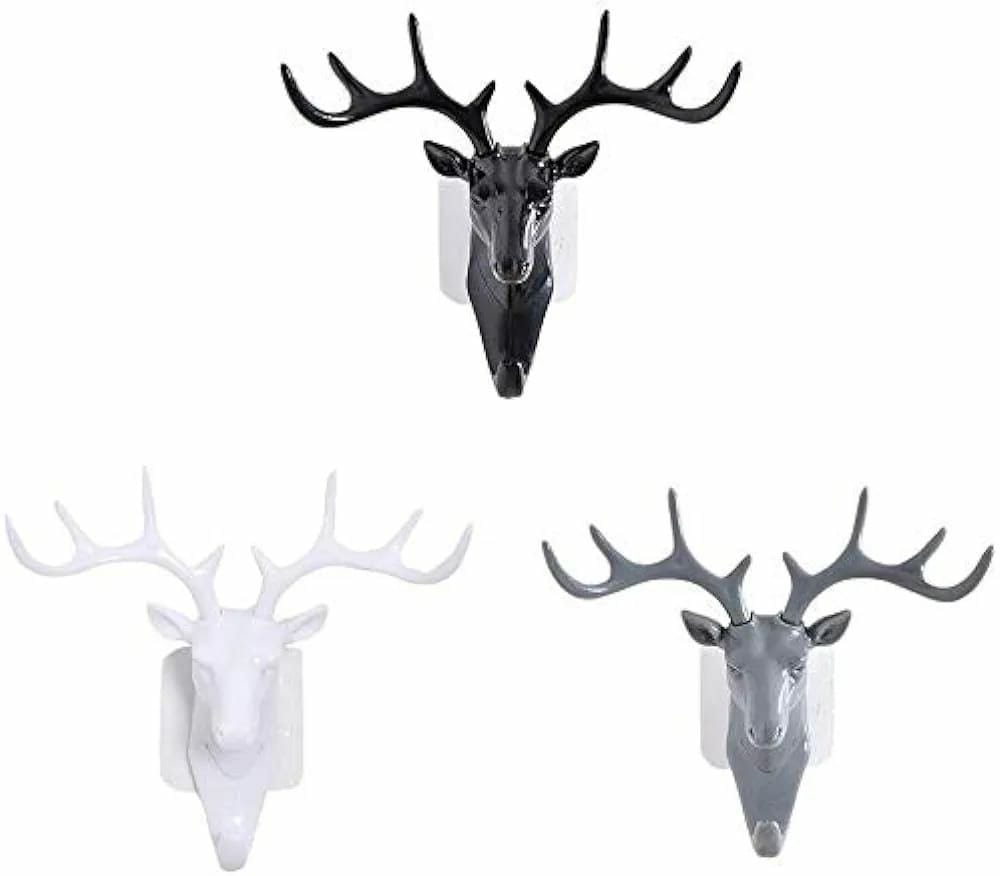 Stylish Deer Head Single Wall Hook