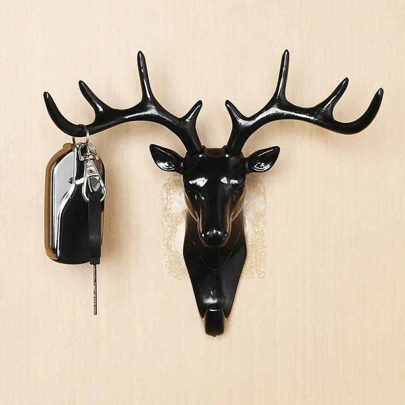 Stylish Deer Head Single Wall Hook