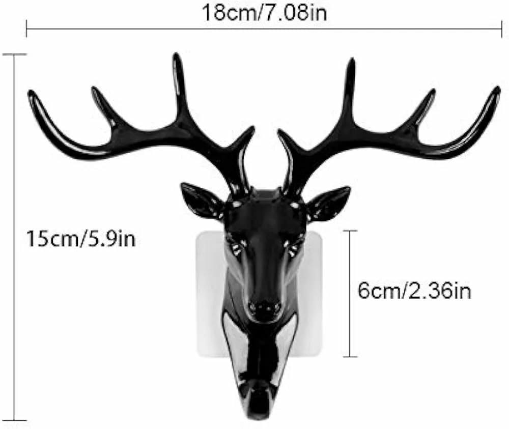 Stylish Deer Head Single Wall Hook