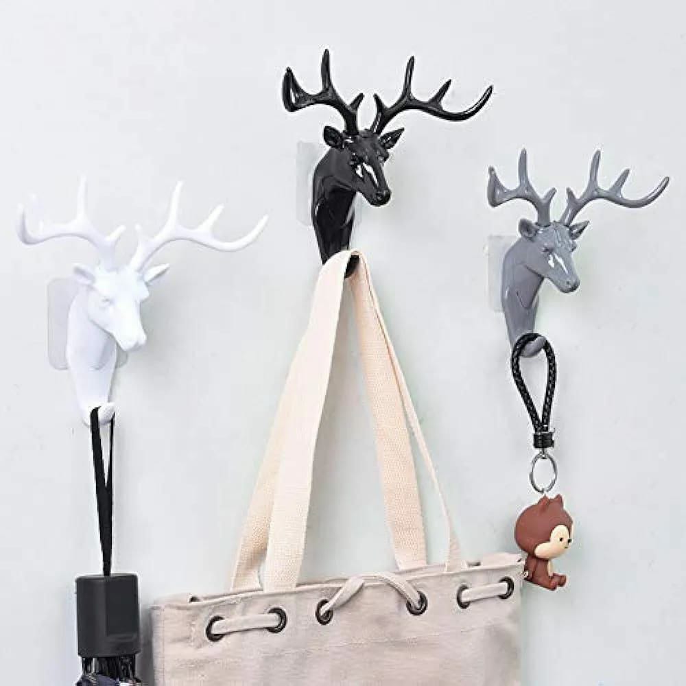 Stylish Deer Head Single Wall Hook