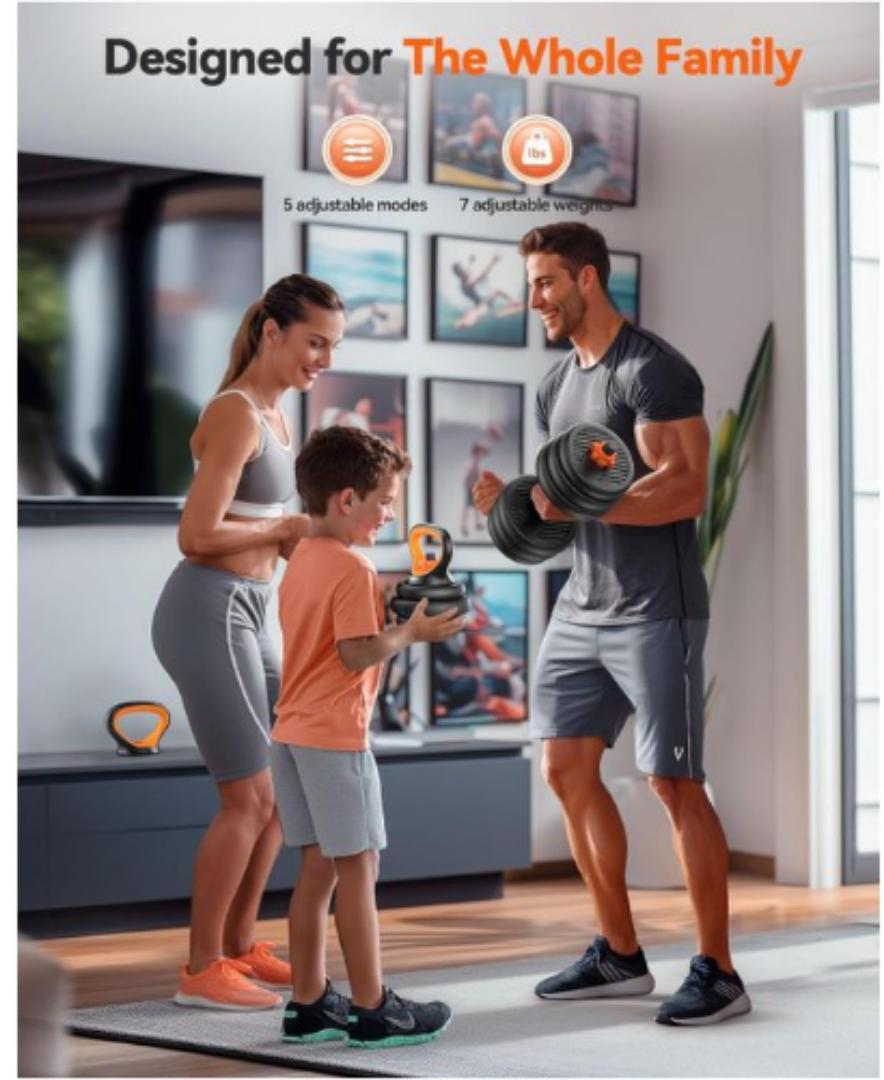 30 KGS 6 In 1 Multifunctional Weight Dumbbell Set- Adjustable Dumbbells With Connector-Dumbbells, Barbell, Kettlebells, AB Roller, Push Up Stand, Weight Plate, Fitness Exercises And Strength Training