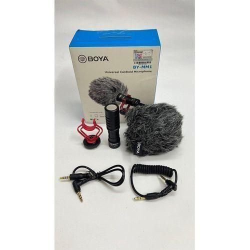 BOYA BY-MM1 Super Cardioid Compact Shotgun Microphone for Professional Camera and Smartphone Recording