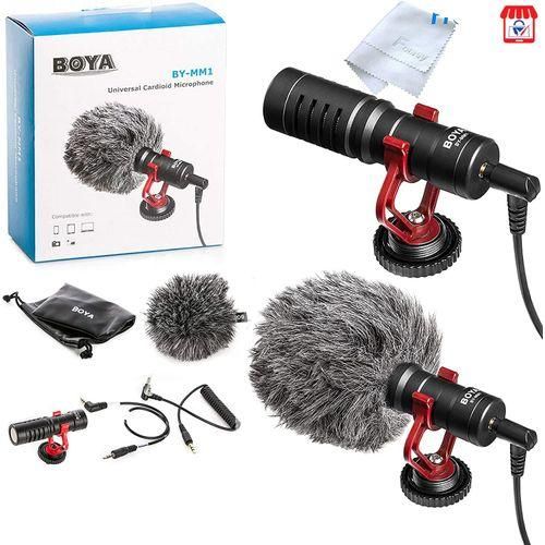 BOYA BY-MM1 Super Cardioid Compact Shotgun Microphone for Professional Camera and Smartphone Recording