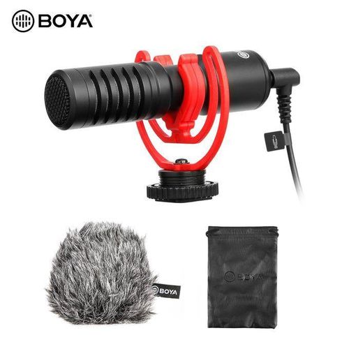 BOYA BY-MM1 Super Cardioid Compact Shotgun Microphone for Professional Camera and Smartphone Recording