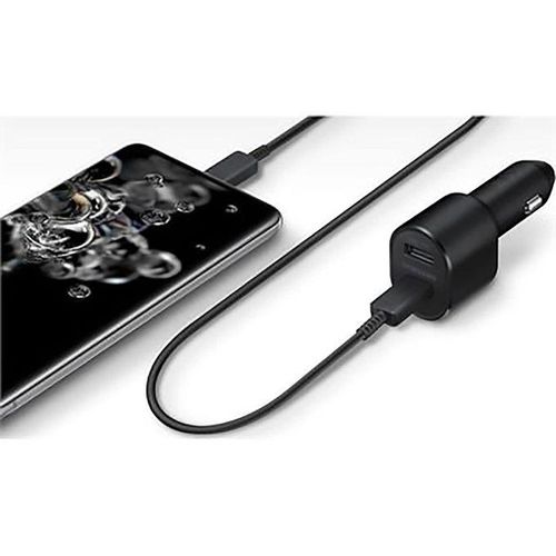 Samsung Super Fast Dual Car Charger Adapter(45W+15W) Two Port Pd With USB Type C-C Charging Data Cable
