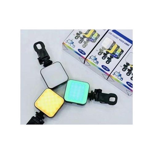AY-83 LED Pocket Video Light – RGB Adjustable Lighting for Photography, Streaming & Content Creation